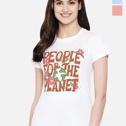 Fabflee Pack Of 3 Printed Round Neck Cotton Regular T-shirt-picture-3