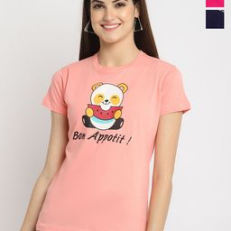 Fabflee Pack Of 3 Printed Round Neck Cotton Regular T-shirt-picture-6
