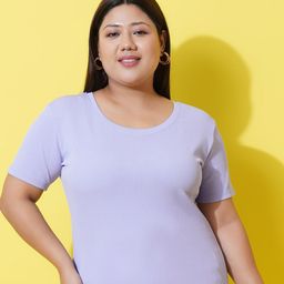 U&F Beyond Plus Size Ribbed Slim Fit T-shirt-image-50