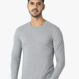 LE BOURGEOIS Men Grey Round Neck Full Sleeve Casual T-Shirt-image-47