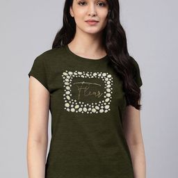 LYRA Women Typography Extended Sleeves Monochrome T-shirt-image-2