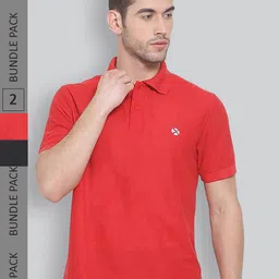 LUX NITRO Pack Of 2 Polo Collar Anti Odour T-shirt-image-96