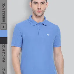 LUX NITRO Pack Of 2 Polo Collar Anti Odour Cotton Blend T-shirt-picture-34
