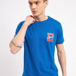 ether Blue Brand Logo Printed Pure Cotton T-shirt-image-98