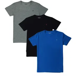 Palm Tree Boys Pack Of 3 Round Neck Cotton T-shirt-image-55
