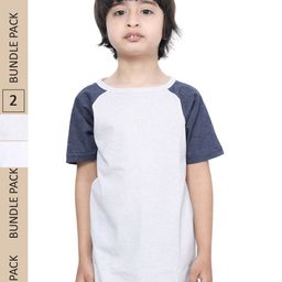 IndiWeaves Boys Pack Of 2 Raglan Sleeves Pure Cotton T-shirt-28