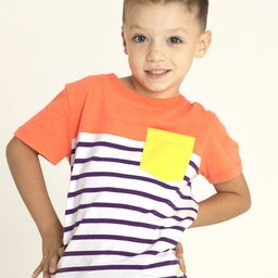 Cherry Crumble Boys Multicolor Stripes Run-Up T-shirt-image-8