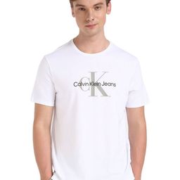 Calvin Klein Jeans Men Typography Printed Round Neck Cotton T-shirt-picture-40