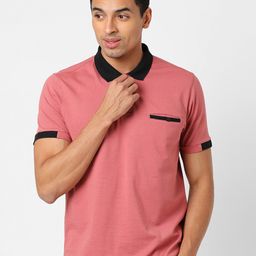Campus Sutra Men Maroon Solid Polo Collar T-shirt-picture-28