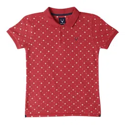 Allen Solly Junior Boys Polka Dot Printed Polo Collar Pockets T-shirt-picture-49