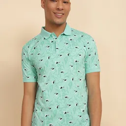 Allen Solly Printed Polo Collar Cotton Casual T-shirt-image-26
