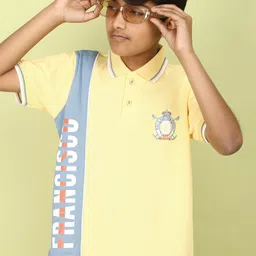 V-Mart Boys Typography Printed Polo Collar Short Sleeves Regular Fit T-shirt-image-77