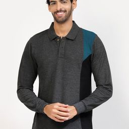 Kalt Colourblocked Polo Collar T-shirt-picture-18