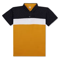 BAESD Boys Colourblocked Polo Collar Regular Fit Casual T-shirt-image-64