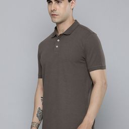 Mast & Harbour Brown Polo Collar Cotton Regular T-shirt-image-13