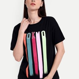 iki chic Graphic Printed Pure Cotton T-shirt-image-70