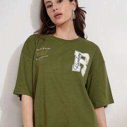 Street By Tokyo Talkies Women Typography Printed Round Neck Cotton Oversized T-shirt-image-71