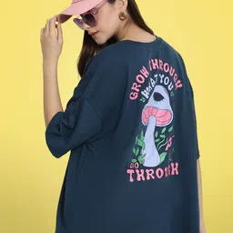 Fabflee Graphic Printed Drop-Shoulder Cotton Oversized T-shirt-image-33