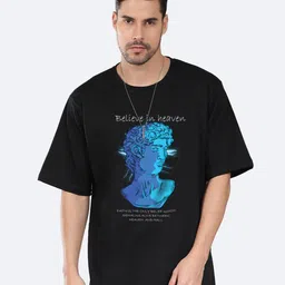 Mad Over Print Typography Printed Drop-Shoulder Sleeves Oversized T-shirt-image-30