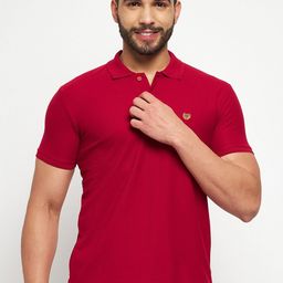 Duke Polo Collar Slim Fit Cotton T-shirt-image-45