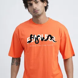 PRONK Fearless Typography Oversized Cotton T-shirt-image-88