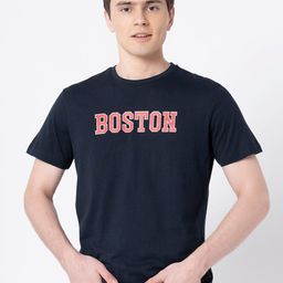 Red Tape Typography Printed Pure Cotton T-shirt-image-91