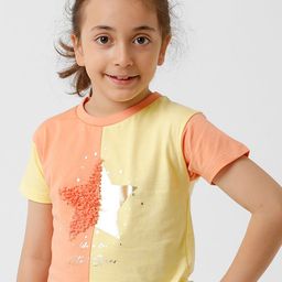 KATE & OSCAR Girls Colourblocked Pure Cotton T-shirt-image-28