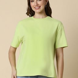 Allen Solly Woman Women V-Neck Drop-Shoulder Sleeves Cut Outs T-shirt-image-26