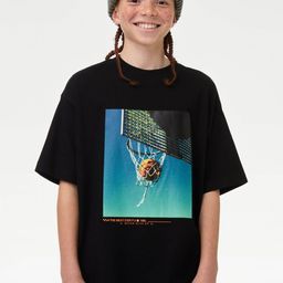 Marks & Spencer Boys Graphic Printed Round Neck Cotton Oversized T-shirt-picture-34
