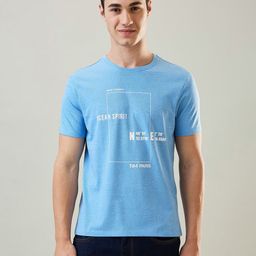 TIM PARIS Men Typography Printed Round Neck Cotton T-shirt-image-92