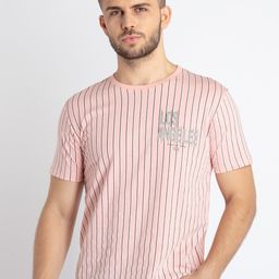 Status Quo Striped Round Neck T-shirt-picture-31