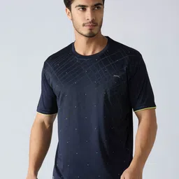 Black Panther Men Striped Round Neck T-shirt-image-94