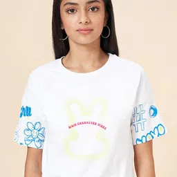 Coolsters by Pantaloons Girls Extended Sleeves Cotton T-shirt-14