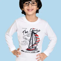 NUSYL Boys Graphic Printed Cotton T-shirt-image-99