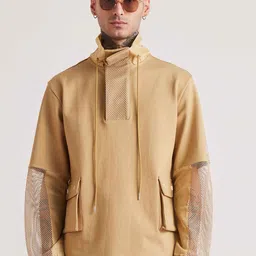 Muvazo Men Self Design Pockets Sweatshirt-image-29