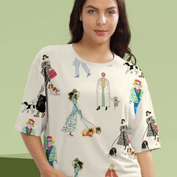 HELLCAT Women Graphic Printed Round Neck Cotton Oversized T-Shirt-image-75