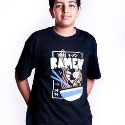KiddoPanti Boys Anime Inspired Prints Round Neck Oversized Cotton T-shirt-image-73