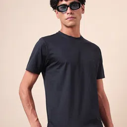 Bewakoof Blue Round Neck Cotton T-shirt-image-65
