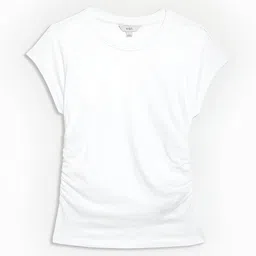 Marks & Spencer Women V-Neck Extended Sleeves Raw Edge T-shirt-16