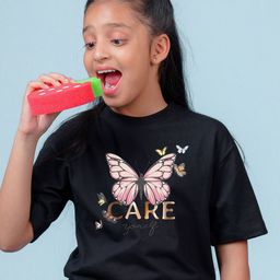 NUSYL Girls Conversational Printed Drop-Shoulder Sleeves Oversized T-shirt-picture-11