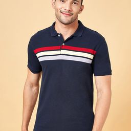 BYFORD by Pantaloons Striped Polo Collar Slim Fit T-shirt-picture-30
