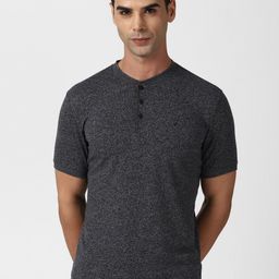 V Dot  Self Design Round Neck Slim Fit T-shirt-image-55