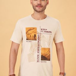 Urban Ranger by pantaloons Graphic Printed Cotton Slim Fit T-shirt-image-88