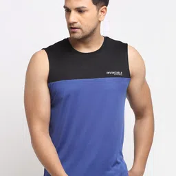 Invincible Colourblocked Slim Fit Structured Vest-image-61