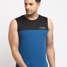 Invincible Colourblocked Slim Fit Structured Vest-image-77