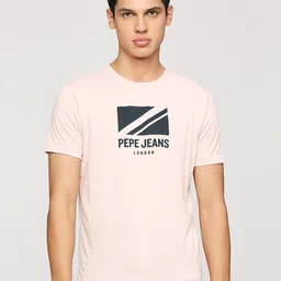 Pepe Jeans Graphic Printed Slim Fit Pure Cotton T-shirt-image-96