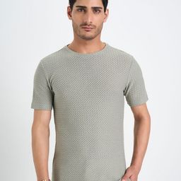 7 Alt by Pantaloons Men Drop-Shoulder Sleeves Pockets Slim Fit T-shirt-image-96