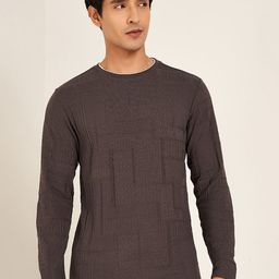 7 Alt by Pantaloons Men Drop-Shoulder Sleeves Pockets Slim Fit T-shirt-image-50