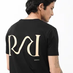 RARE RABBIT Men Stark Typography Printed Slim Fit T-Shirt-image-39