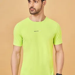 Ajile by Pantaloons Men Solid Round Neck Polyester Slim Fit Tshirt-image-85